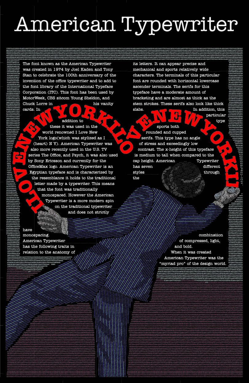 Poster made out of type