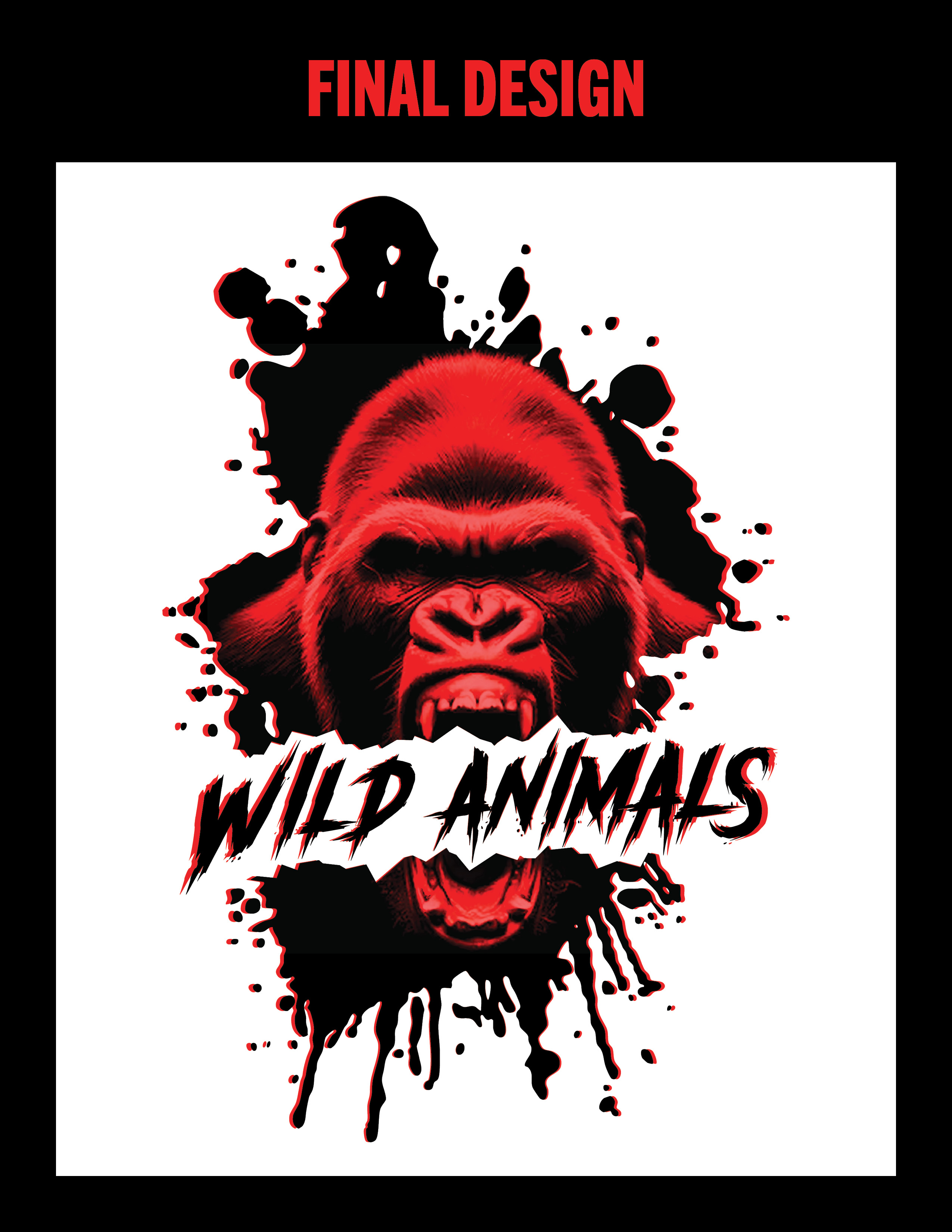 Wild Animals Fitness t-shirt design