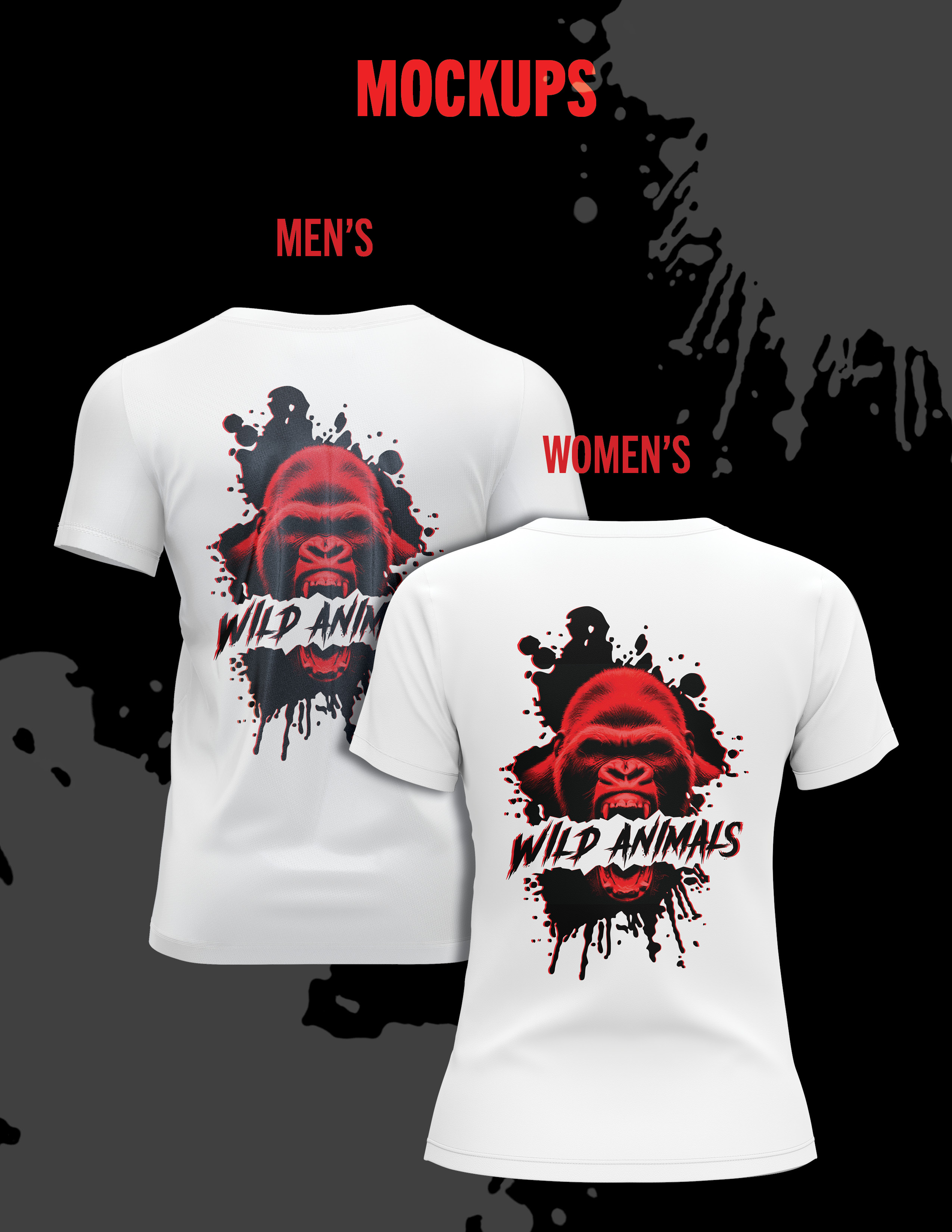 Wild Animals Fitness t-shirt design